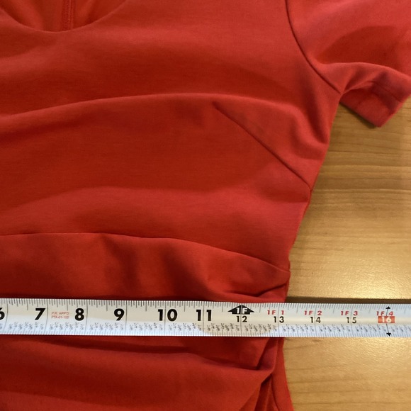 Boden Red Size 6 Dress Ruched Career Preppy Classic Short Sleeves Sheath - Picture 9 of 14